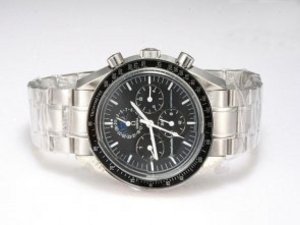Replica Omega Speedmaster Watch Chronograph Automatic Black Dial