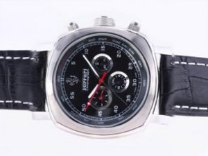 Replica Panerai Ferrari Watch Chronograph Automatic Black Dial and Strap