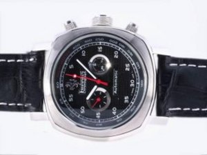 Replica Panerai Ferrari Watch Chronograph Automatic Black Dial and Strap