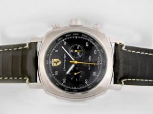Replica Panerai Ferrari Watch Rattapante Chronograph Automatic Black Dial and Strap