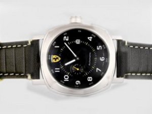 Replica Panerai Ferrari Watch Rattapante Automatic Black Dial and Strap