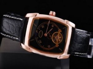 Replica Parmigiani Watch Kalpa XL Tourbillon Automatic Rose Gold Case with Black Dial