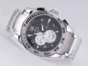 Replica Parmigiani Watch Pershing Working Chronograph with Black Dial