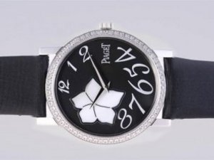 Replica Piaget Altiplano Watch Swiss ETA Movement Diamond Bezel With Black Dial