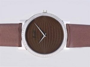 Replica Piaget Altiplano Watch Swiss ETA Movement Diamond Bezel With Brown Dial