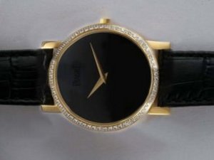 Replica Piaget Altiplano Watch Swiss ETA Movement Gold Case With Diamond Bezel-Black Dial Lady Size