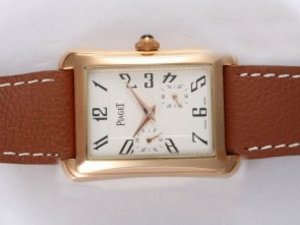 Replica Piaget Emperador Watch Automatic Rose Gold Case With white Dial