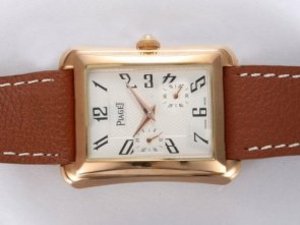 Replica Piaget Emperador Watch Automatic Rose Gold Case With white Dial