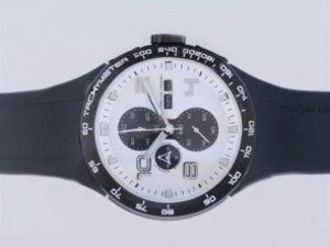 Replica Porsche Design Watch Flat 6 Working Chronograph PVD Case With White Dial-Same Structure As 7
