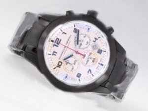 Replica Porsche Design Watch Indicator Working Chronograph Full PVD With White Dial