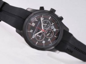 Replica Porsche Design Watch Indicator Working Chronograph PVD Case With Black Dial