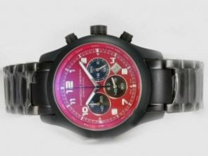 Replica Porsche Design Watch Orshsorro Working Chronograph Full PVD With Red Dial-AR Coating