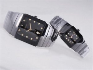 Replica Rado DiaStar Watch Authentic Ceramic Black Dial Couple Watch