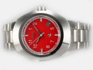 Replica Rado DiaStar Watch Automatic 100M Red Dial-Tungsten Steel Bezel