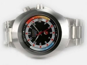 Replica Rado DiaStar Watch Automatic 300M Black Dial-Tungsten Steel Bezel