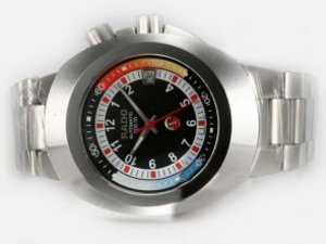 Replica Rado DiaStar Watch Automatic 300M Black Dial-Tungsten Steel Bezel
