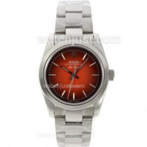 Brilliant Rolex Air-King Replica Automatic with Red Dial S/S|AKW38
