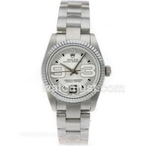Brilliant Rolex Air-King Replica Swiss ETA 2836 White Dial S/S-Mid Size|AKW10