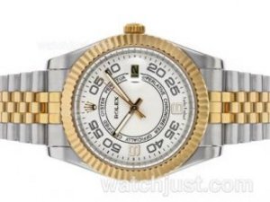 Brilliant Rolex Datejust II Replica Automatic Blue Number Markers with Black Dial S/S|DRII73