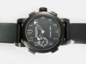 Replica Romain Jerome Watch Titanic-DNA Automatic PVD Case Black Dial