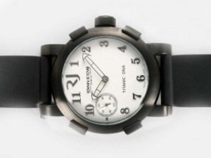 Replica Romain Jerome Watch Titanic-DNA Automatic PVD Case White Dial
