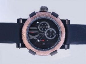 Replica Romain Jerome Watch Titanic-DNA Working Chronograph PVD Case-Rusted Bezel