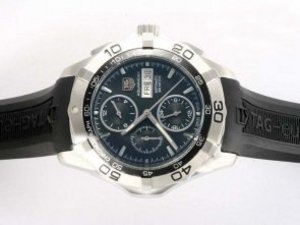 Replica Tag Heuer Aquaracer Watch Chrono Day-Date Chronograph Automatic Black Dial Same Chassis As 7