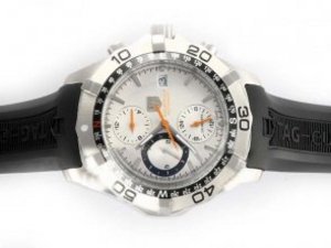 Replica Tag Heuer Aquaracer Watch Chrono Day-Date Blue Dial Same Chassis As 7750-High Quality