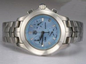 Replica Tag Heuer Link Watch 200 Meters Working Chronograph Blue Dial Lady Size