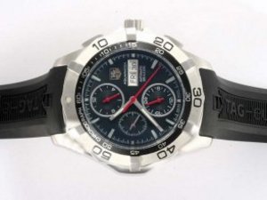 Replica Tag Heuer Link Watch 200 Meters Working Chronograph AR Coating Black Dial Same Chassis As 77