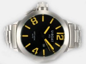 Replica U-Boat Italo Fontana Watch Automatic Black Dial-Yellow Marking