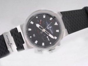 Replica Ulysse Nardin Watch Le Locle Suisse Chronograph Automatic with Black Dial