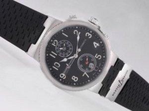 Replica Ulysse Nardin Watch Le Locle Suisse Chronograph Automatic with Black Dial-Number Marking