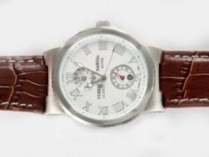 Replica Ulysse Nardin Watch Le Locle Suisse Chronograph Automatic with White Dial-Roman Marking