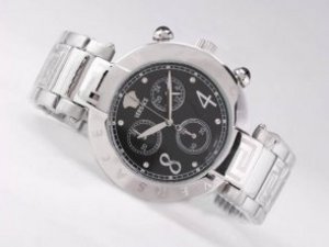 Replica Versace Watch Working Chronograph Black Dial