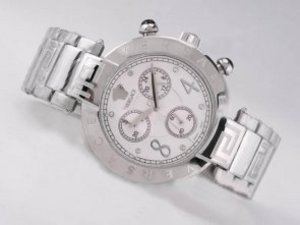 Replica Versace Watch Working Chronograph White Dial