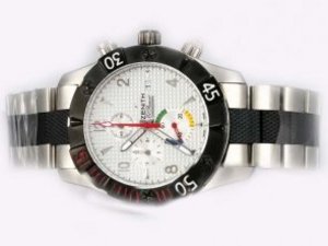 Replica Zenith Watch Class El Primero Working Chronograph with White Dial