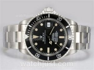 Noble Rolex Submariner Replica automatico con quadrante nero e lunetta Vintage Edition | PSRW848