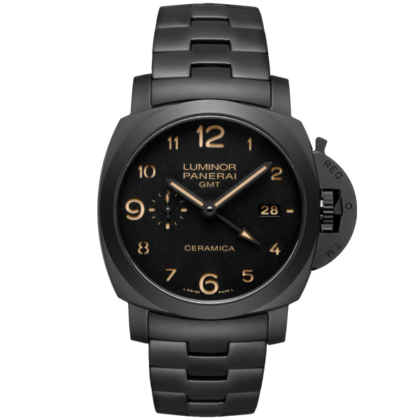 Menn PAM00438 Panerai Luminor 1950 -serien automatiske mekaniske klokker ( Panerai ) matt svart keramisk klokke