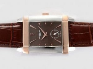 Replica Patek Philippe Watch Gondolo 5111 manuell Two Tone Case med Brown Dial